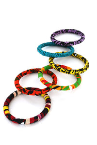 Kitenge Cloth Bangle Bracelet - Assorted