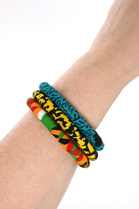 Kitenge Cloth Bangle Bracelet - Assorted