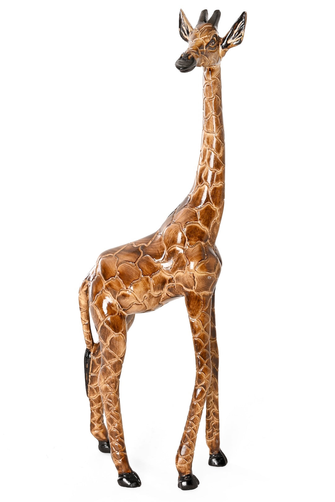 Kenyan Jacaranda Wood Giraffe Sculptures – African Modern