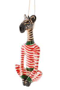 Jacaranda Christmas Jammies Zebra Ornament