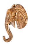 Kenyan Jacaranda Elephant Wall Mask with Bone Tusks