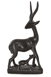 Kenyan Jacaranda Wood Antelope Mother and Baby