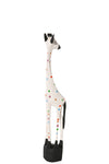 Small White Jacaranda Giraffe with Rainbow Polka Dots