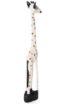 Large White Jacaranda Giraffe with Rainbow Polka Dots