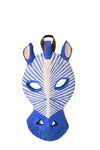 Small Blue and White Radiant Zebra Mask