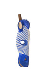 Small Blue and White Radiant Zebra Mask