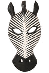 Large Black and White Striped Zebra Mask