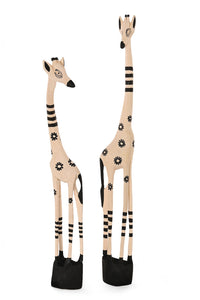 Large Black Daisy Print Jacaranda Giraffe