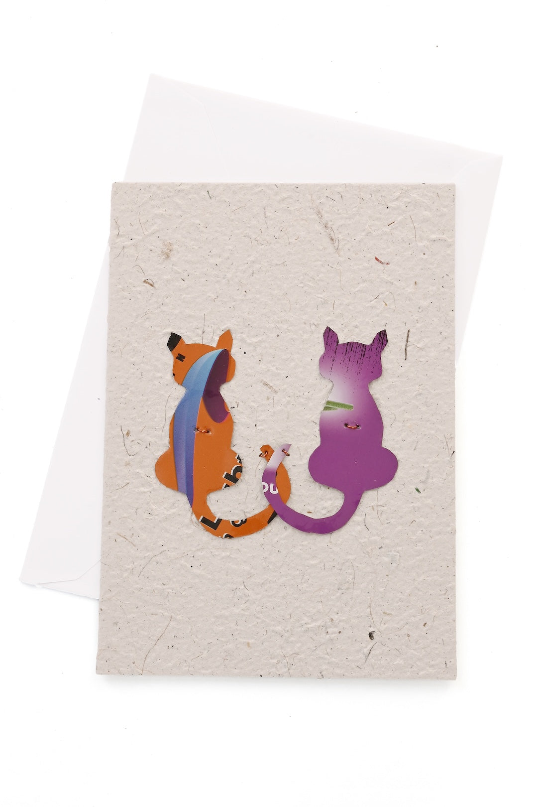 Kitty Friends Recycled Note Card
