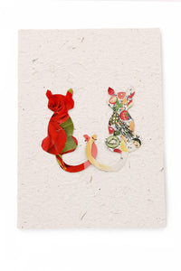 Kitty Friends Recycled Note Card