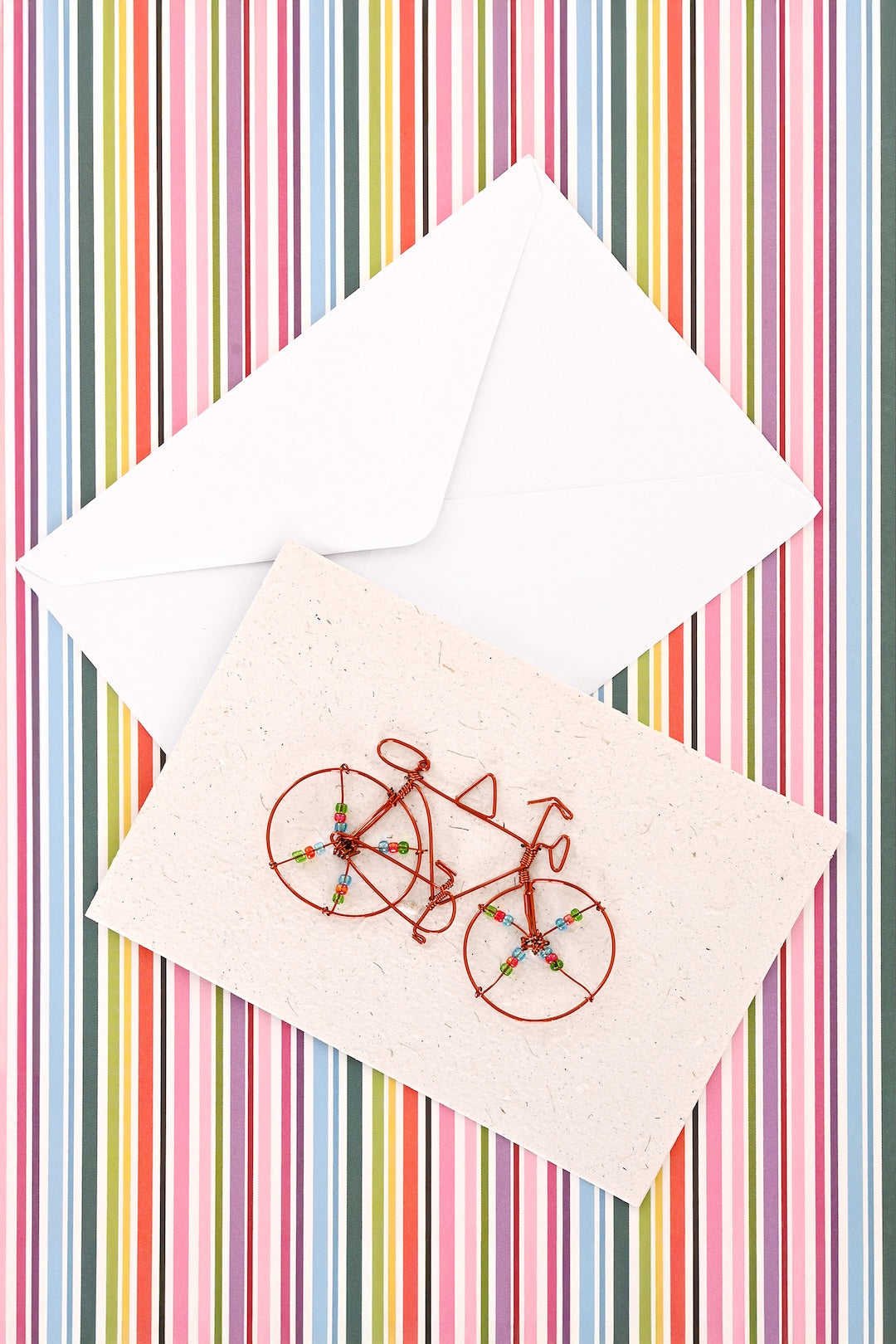 Recycled Metal Bicycle Note Card