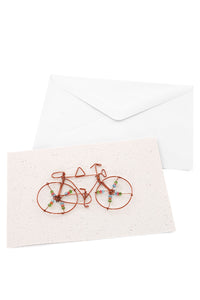 Recycled Metal Bicycle Note Card