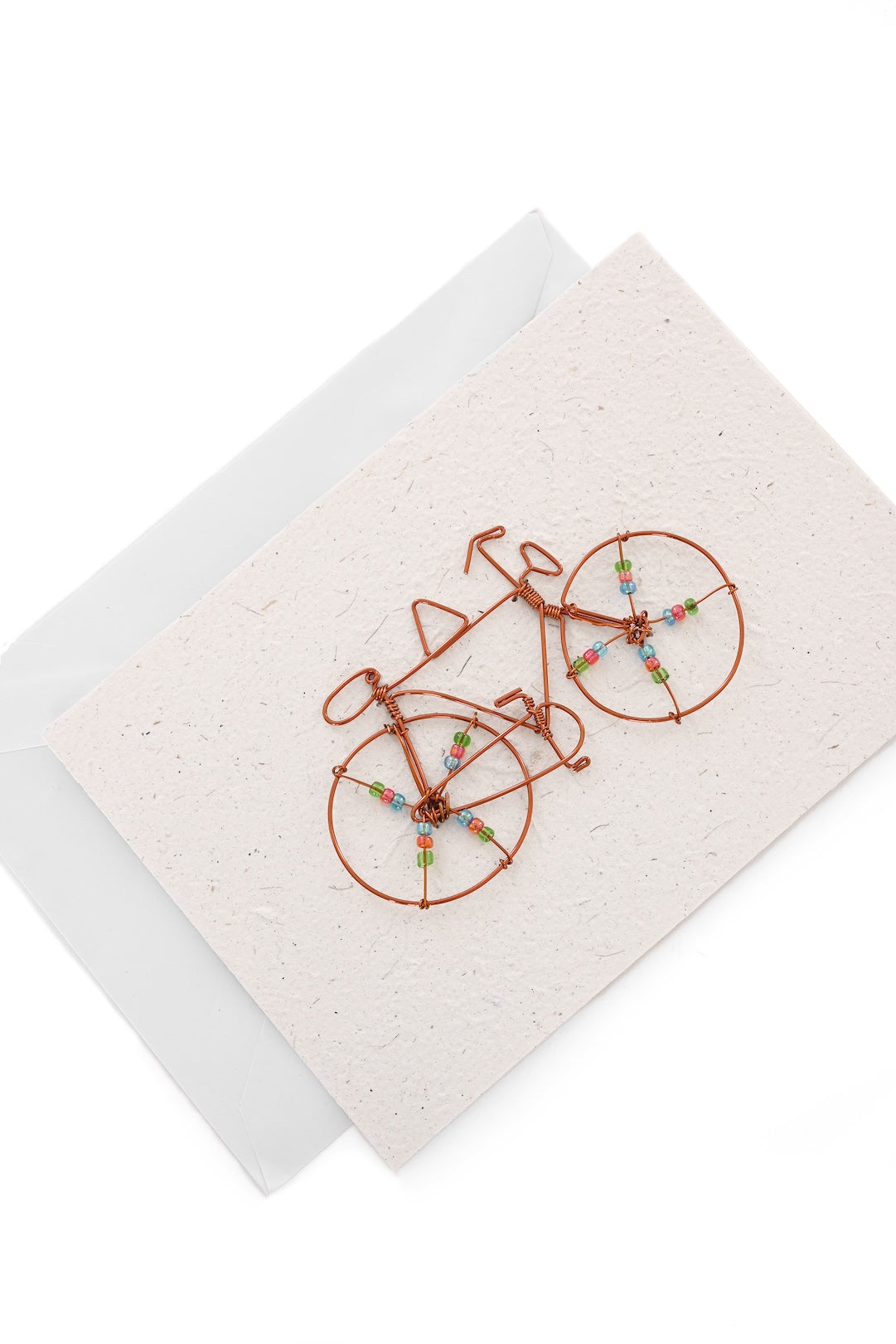 Recycled Metal Bicycle Note Card