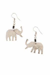 Stamped Aluminum Elephant Earrings