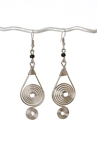 Aluminum Spiral Raindrop Earrings
