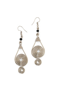 Aluminum Spiral Raindrop Earrings