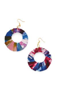 Kitenge Cloth Hoop Earrings - Assorted