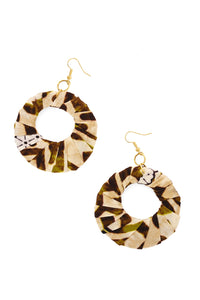 Kitenge Cloth Hoop Earrings - Assorted