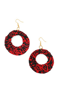 Kitenge Cloth Hoop Earrings - Assorted