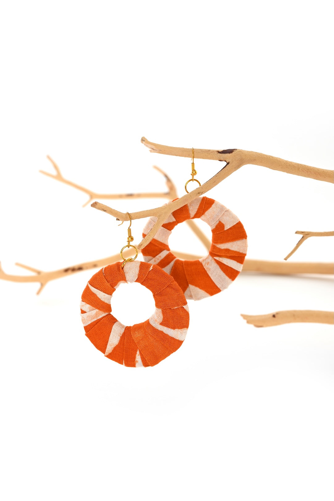 Kitenge Cloth Hoop Earrings - Assorted