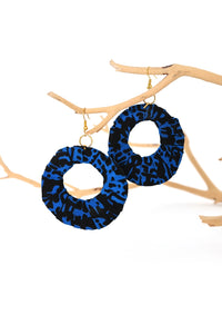 Kitenge Cloth Hoop Earrings - Assorted