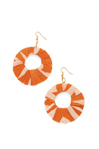 Kitenge Cloth Hoop Earrings - Assorted