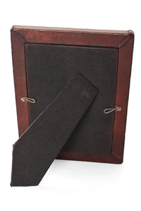 Kenyan Leather 4x6 Picture Frame with Easel Stand