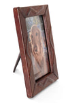 Kenyan Leather 4x6 Picture Frame with Easel Stand