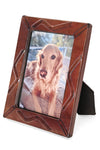 Kenyan Leather 4x6 Picture Frame with Easel Stand