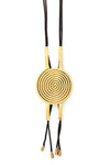 Kenyan Brass Winding Path Bolo Necklace