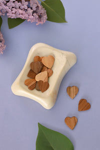Dozen Olivewood Tiny Heart Tokens - Valentine's Day Gifts