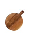 Wild Olive Wood Round Cheese Board with Handle