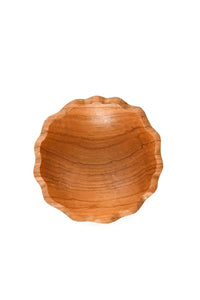 Petite Ruffled Edge Olive Wood Bowl