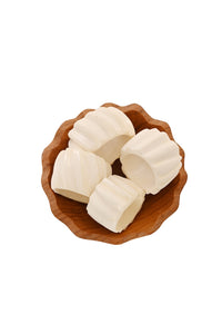 SET OF FOUR Spiral Cow Bone Napkin Rings