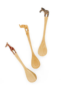 Set of Three Jacaranda Safari Animal Spoons