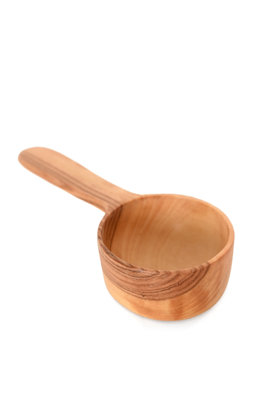 Small Olive Wood Flat Bottom Scoop