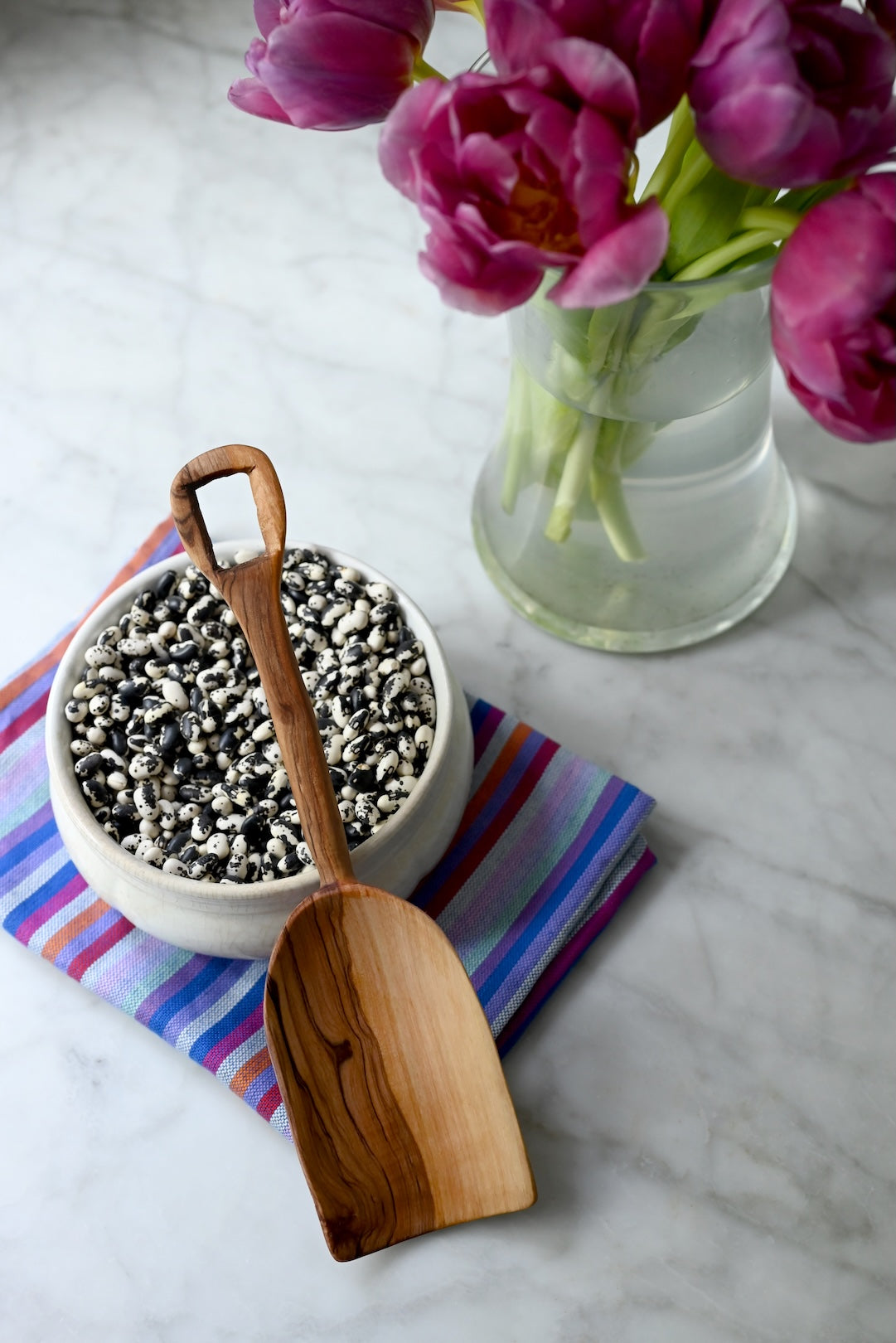 Medium Wild Olive Wood Bin Shovel