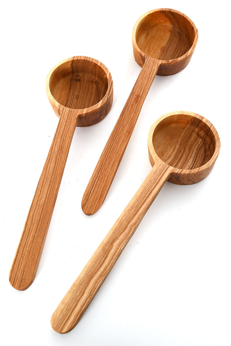 Olive Wood Flat Bottom Scoop