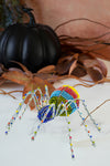 Rainbow Beaded Spider Sculpture