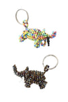 Colorful Beaded Elephant Keychain
