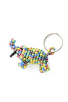 Colorful Beaded Elephant Keychain