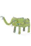 Soft Green Beaded Elephant from Kenya