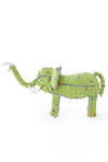 Soft Green Beaded Elephant from Kenya