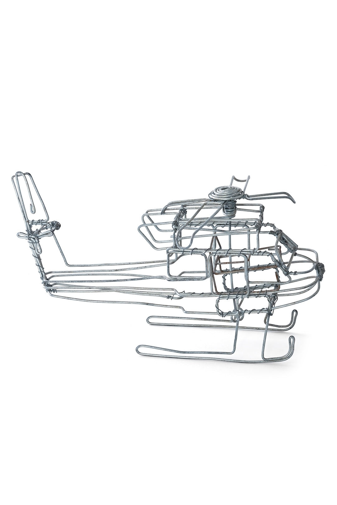 Kenyan Recycled Wire Helicopter Sculpture