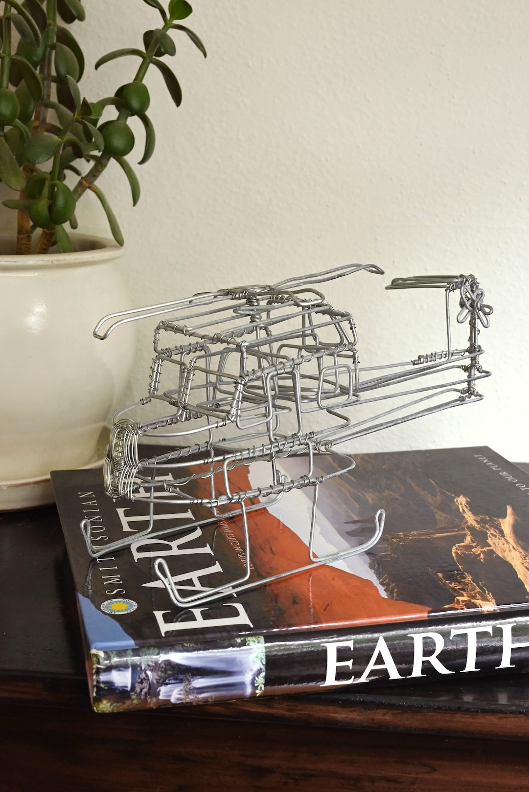 Kenyan Recycled Wire Helicopter Sculpture
