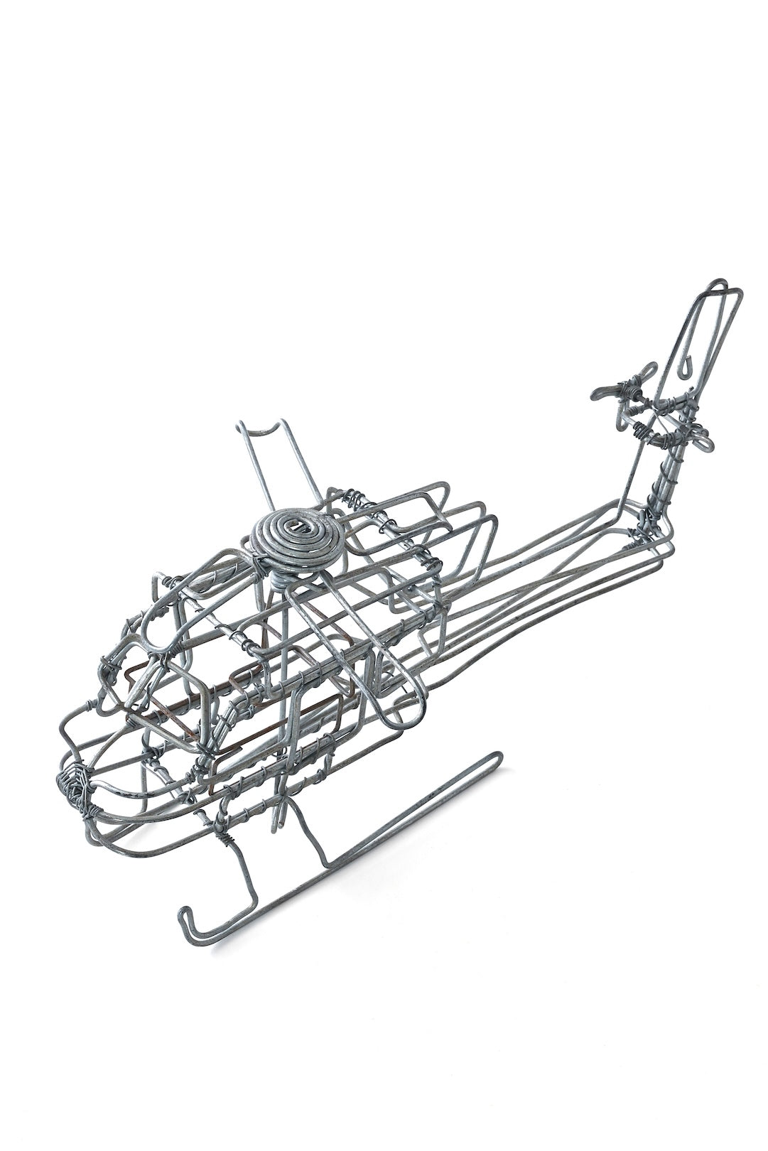 Kenyan Recycled Wire Helicopter Sculpture