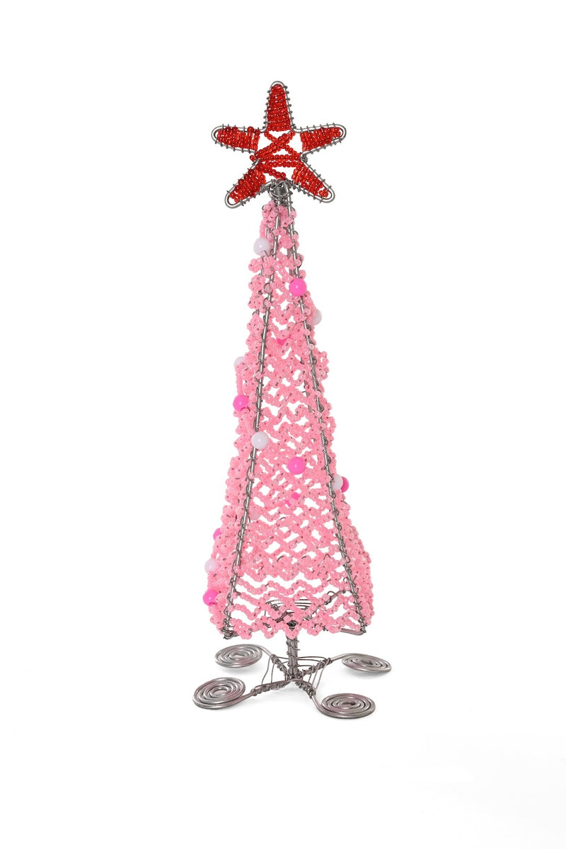 Pink Beaded Christmas Tree