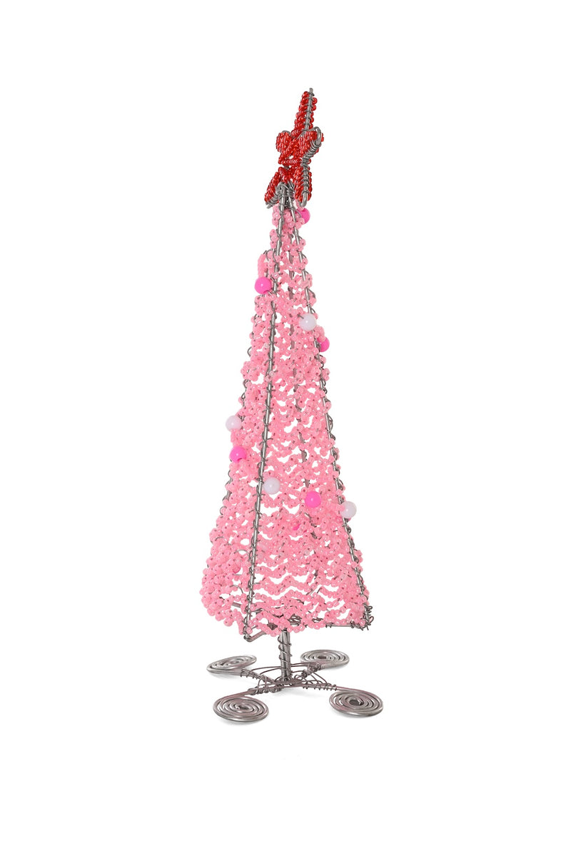 Pink Beaded Christmas Tree
