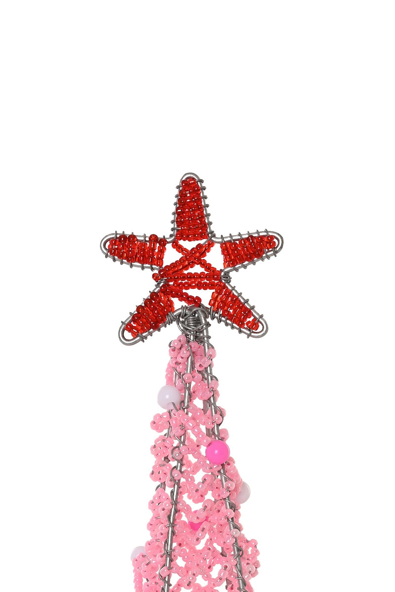Pink Beaded Christmas Tree