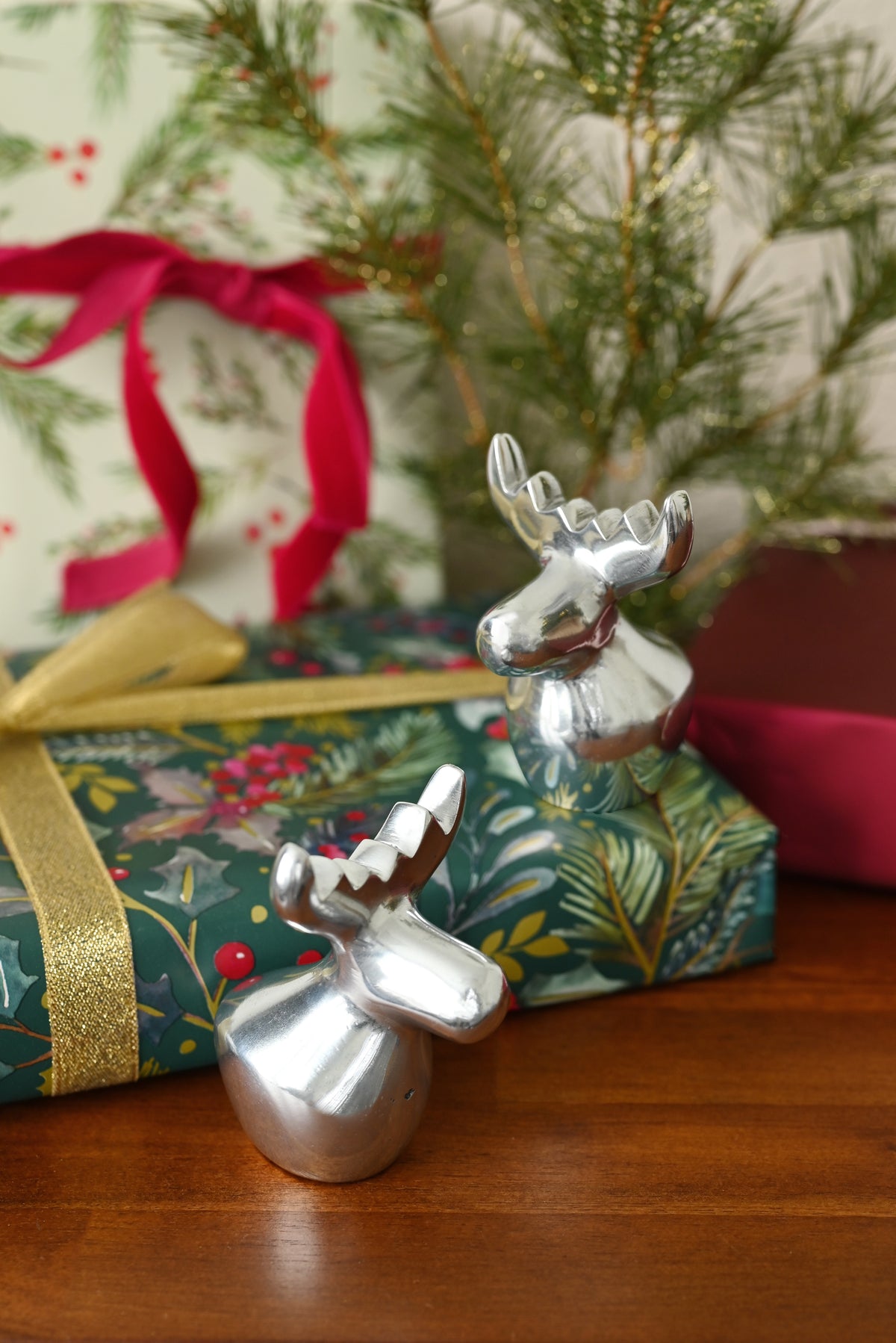 Recycled Metal Reindeer Sculpture
